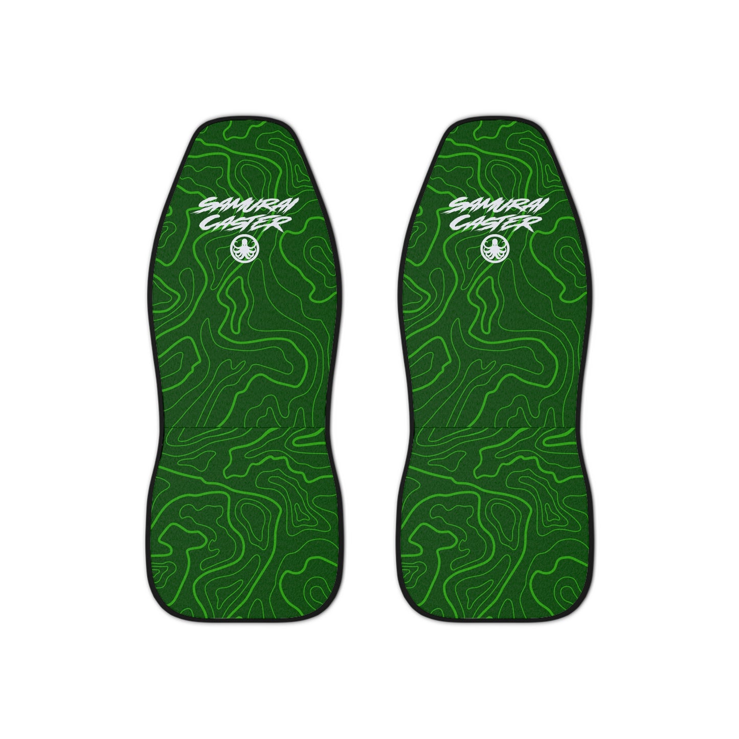 Seat Cover Green Topography Design