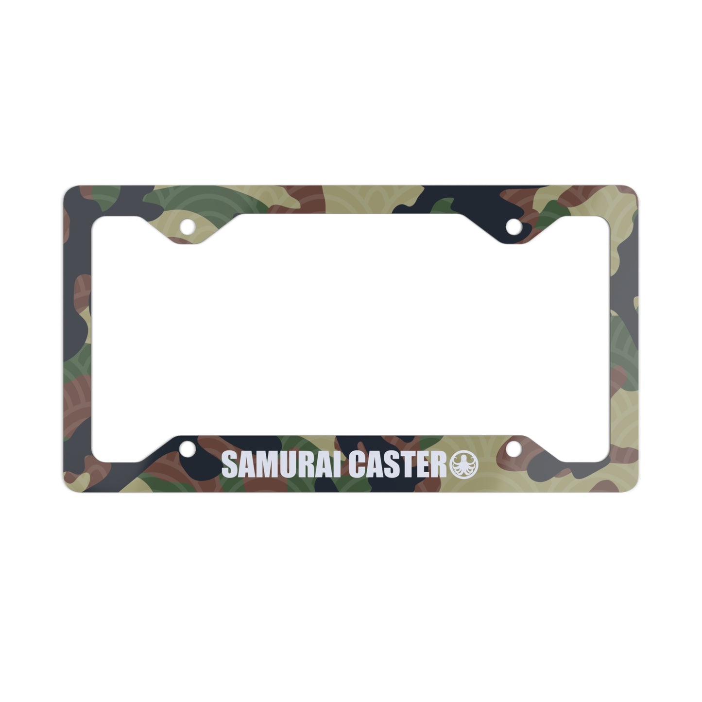 Metal License Plate Frame Woodland Camo Design
