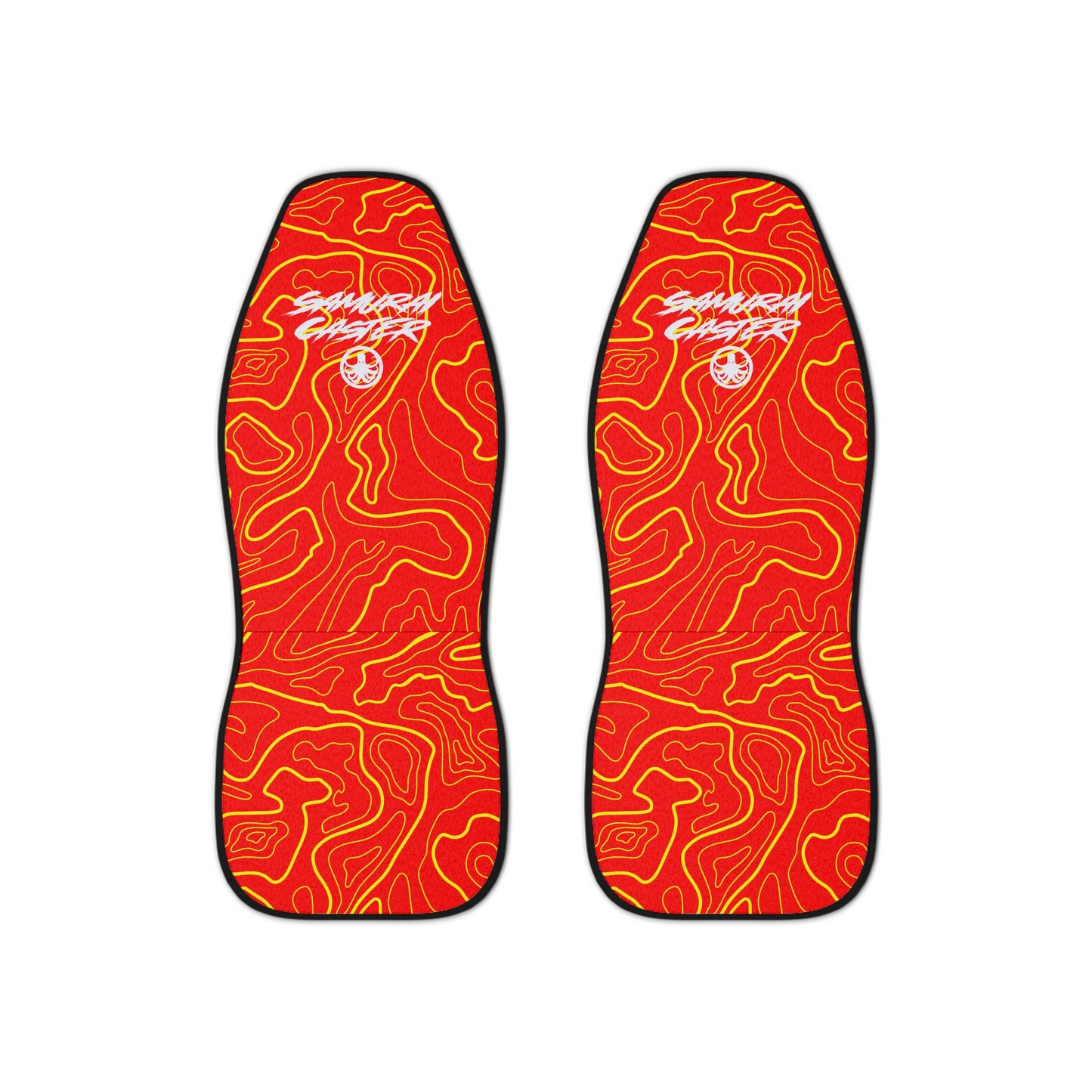 Seat Cover Orange Topography Design