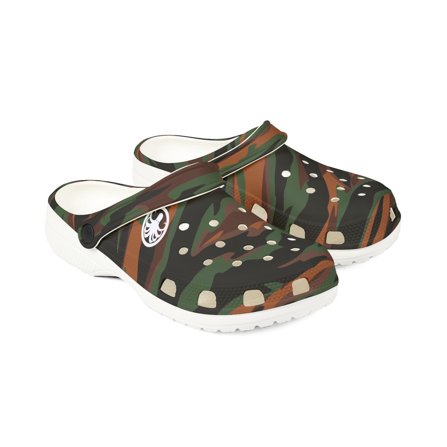 Foam Clogs Green Tiger Camo