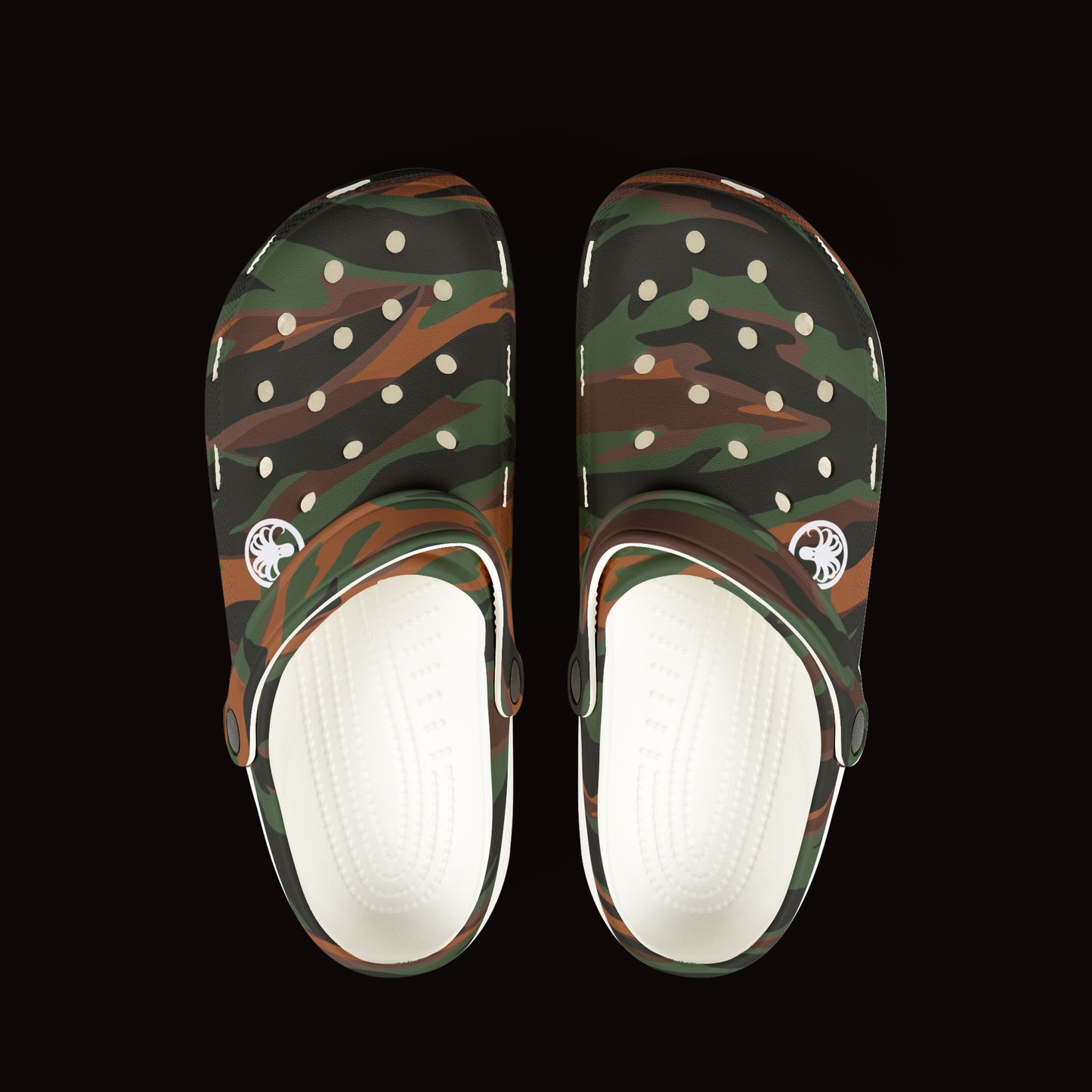 Foam Clogs Green Tiger Camo