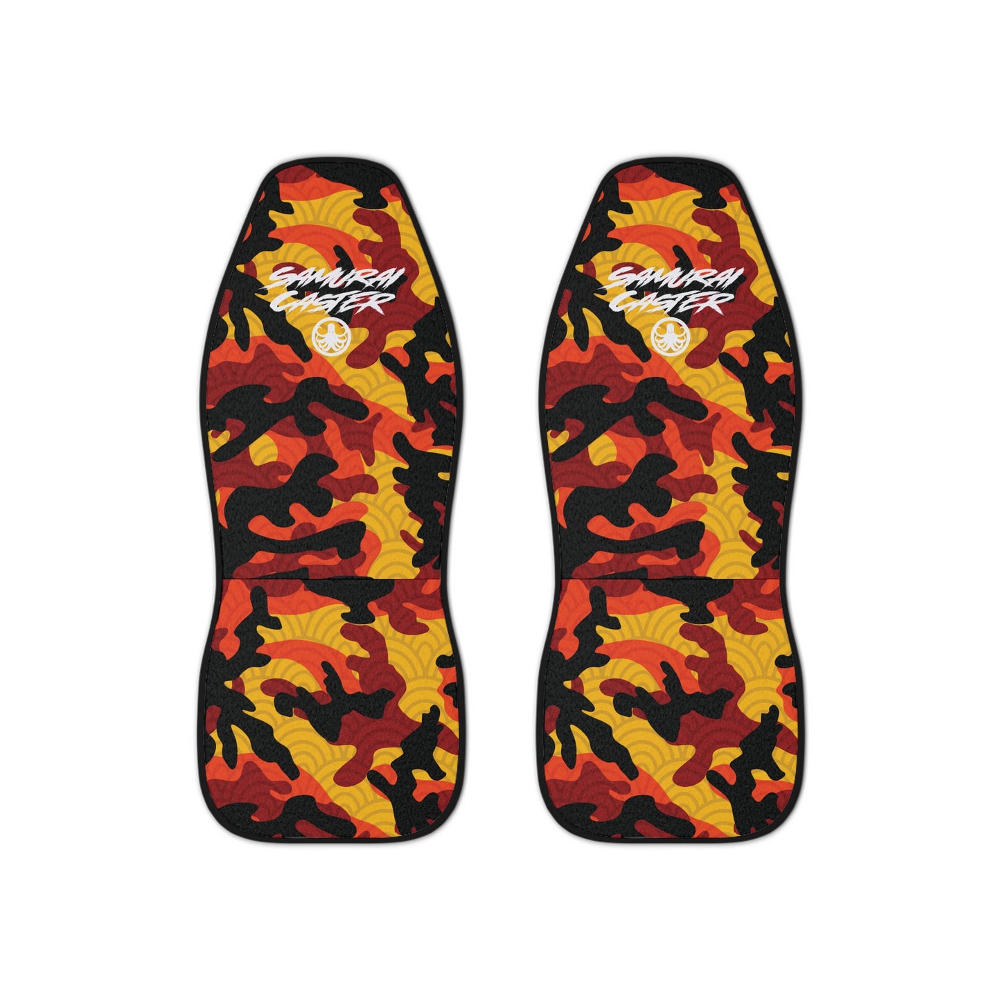 Seat Cover Red Woodland Fish Scale Camo