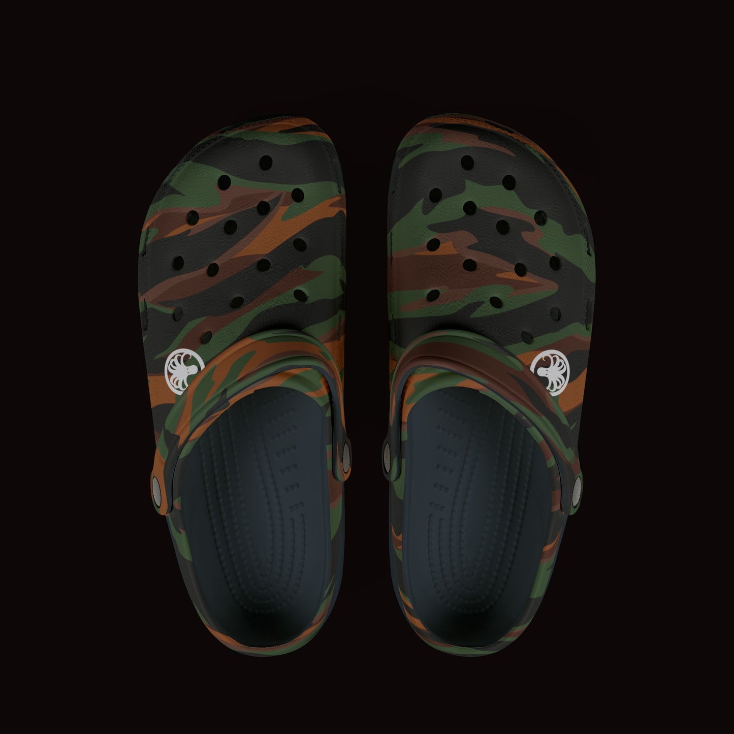 Foam Clogs Green Tiger Camo