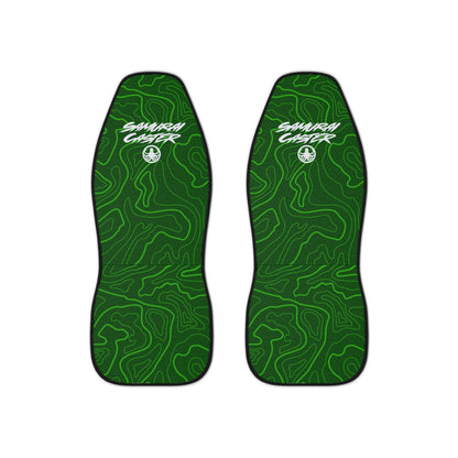 Seat Cover Green Topography Design