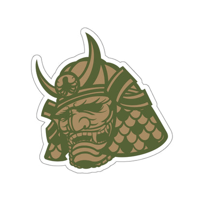 Samurai Caster Green Helmet Logo Die-Cut Sticker