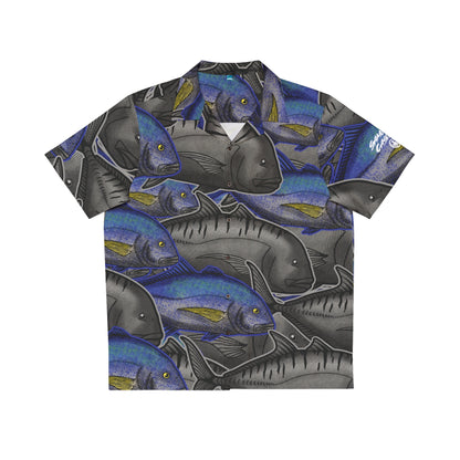 Button Down Shirt Omilu & Ulua (Bluefin, Giant Trevally) Camo