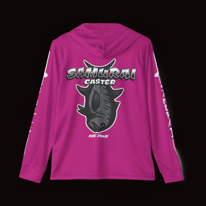 Moisture-Wicking Hoodie Pink Ulua (Trevally) Design