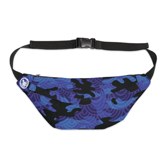 X-Large Fanny Pack Blue Fish Scale Camo