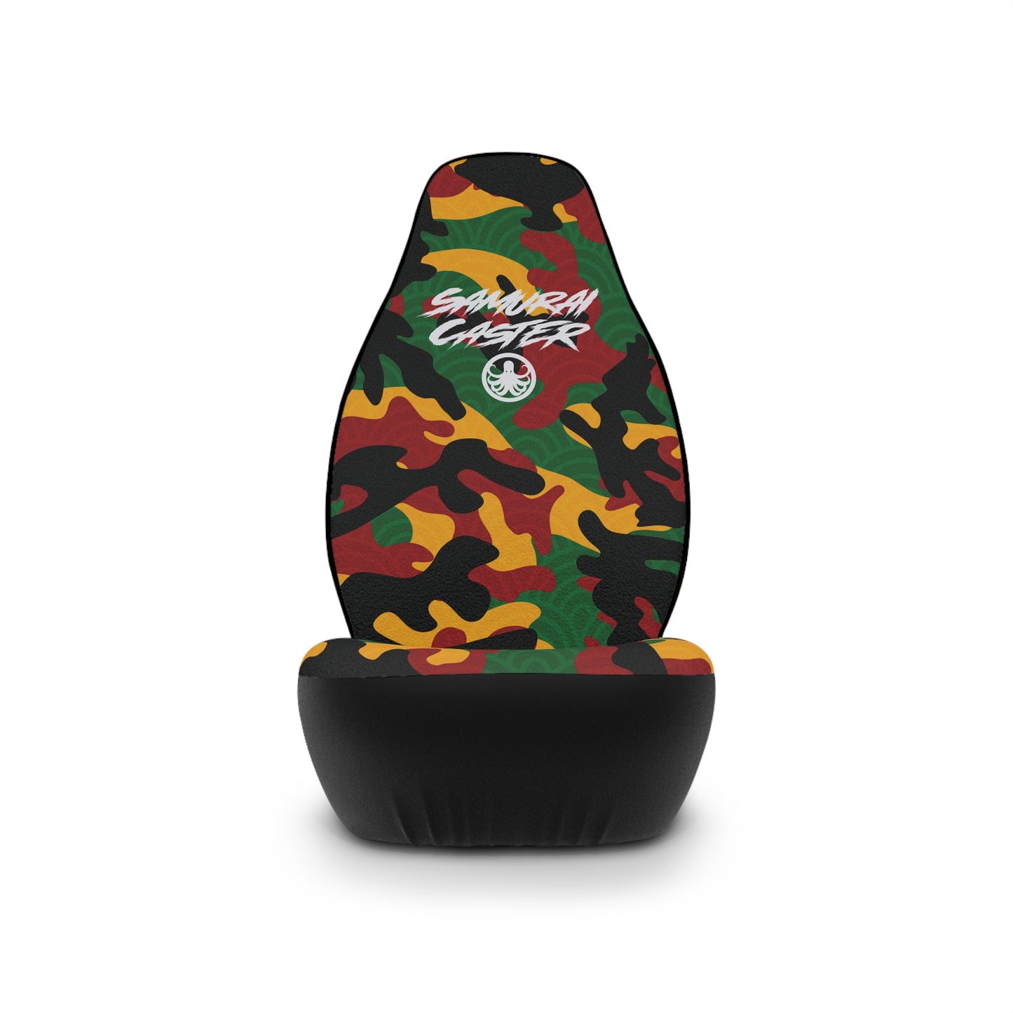 Seat Cover Rasta Woodland Fish Scale Camo