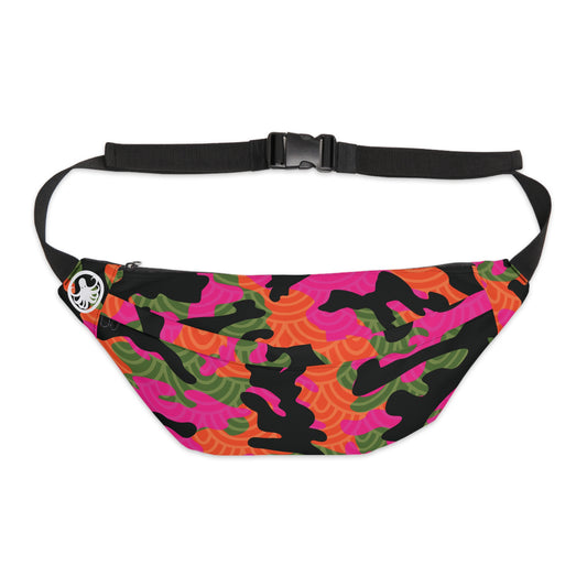 X-Large Fanny Pack Orange Fish Scale Camo