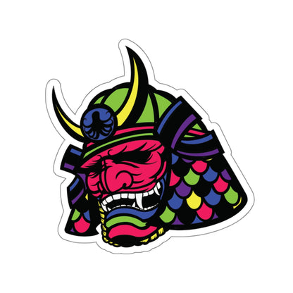 Samurai Caster Multi-Color Helmet Logo Die-Cut Sticker