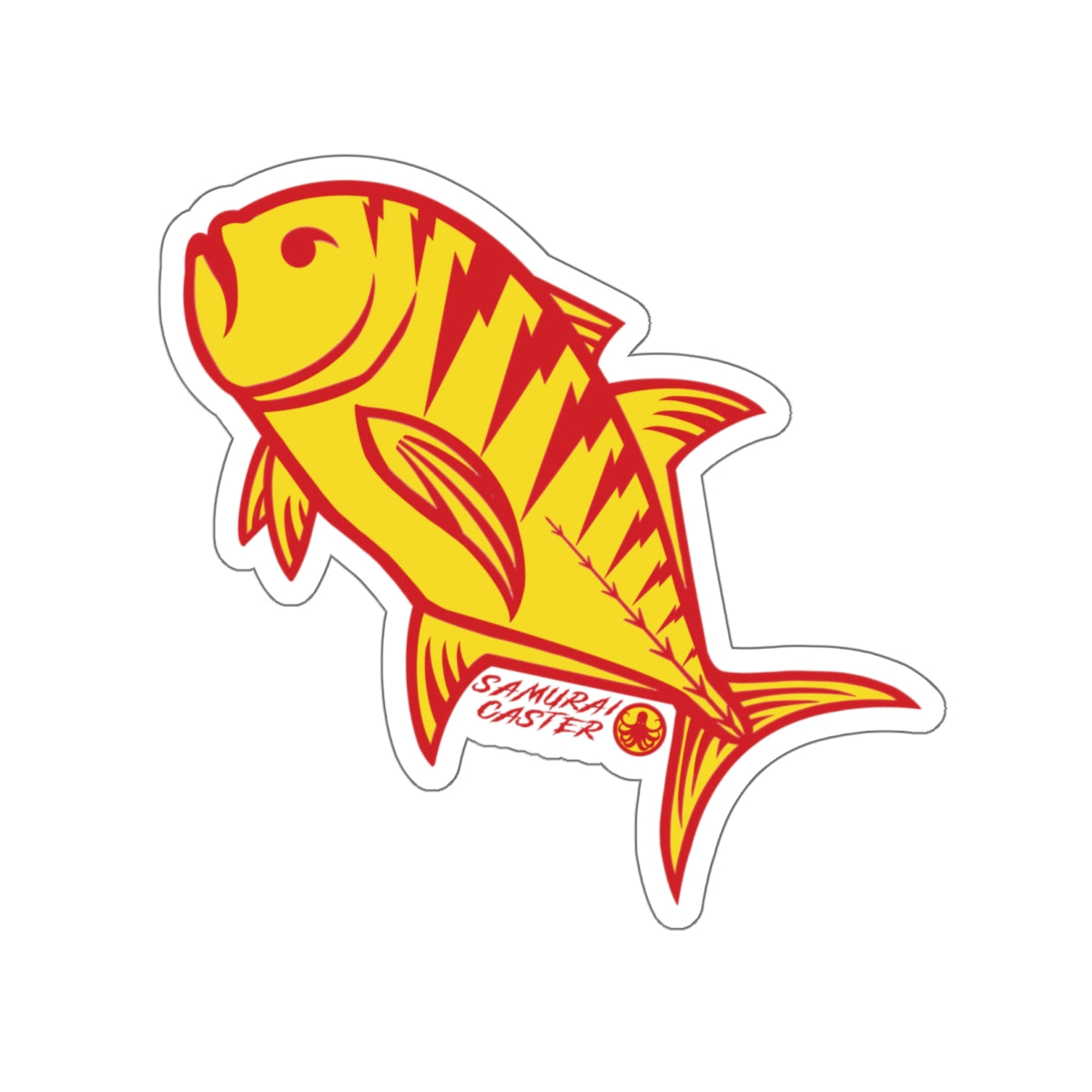 Samurai Caster Logo Yellow Ulua Die-Cut Sticker