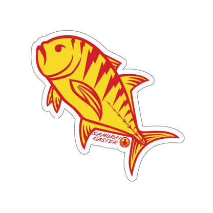 Samurai Caster Logo Yellow Ulua Die-Cut Sticker