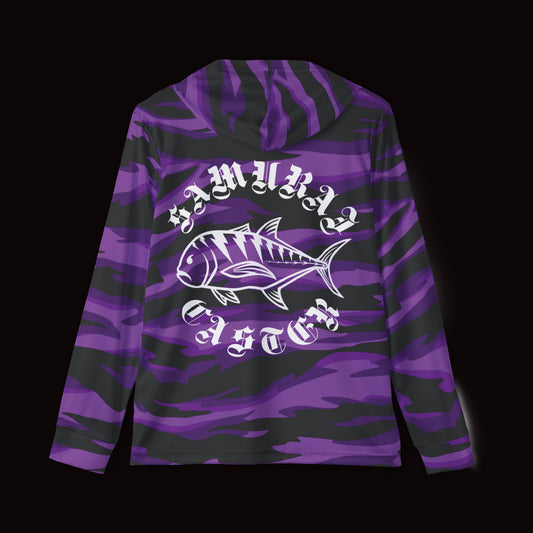 Moisture-Wicking Hoodie Purple Tiger Camo