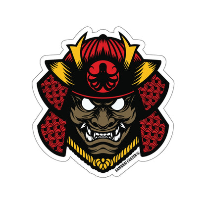 Samurai Caster Mask Die-Cut Sticker