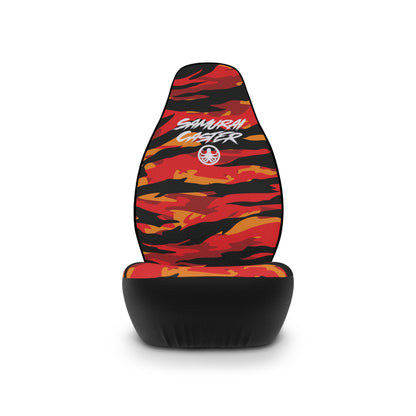 Seat Cover Green Orange Tiger Camo