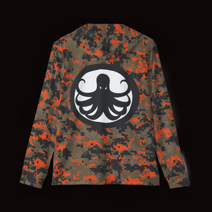 Moisture-Wicking Hoodie Orange Digital Camo Samurai Helmet