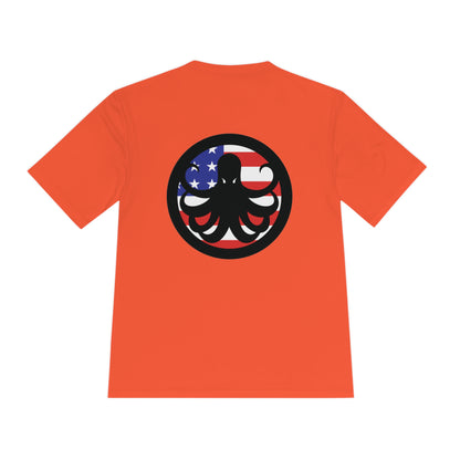 Moisture Wicking Tee Samurai USA Flag Logo Design