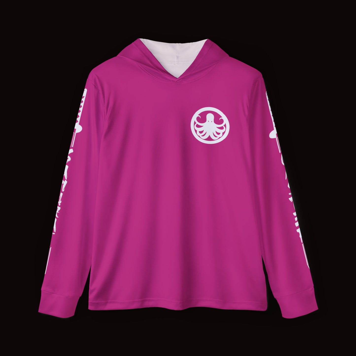 Moisture-Wicking Hoodie Pink Ulua (Trevally) Design