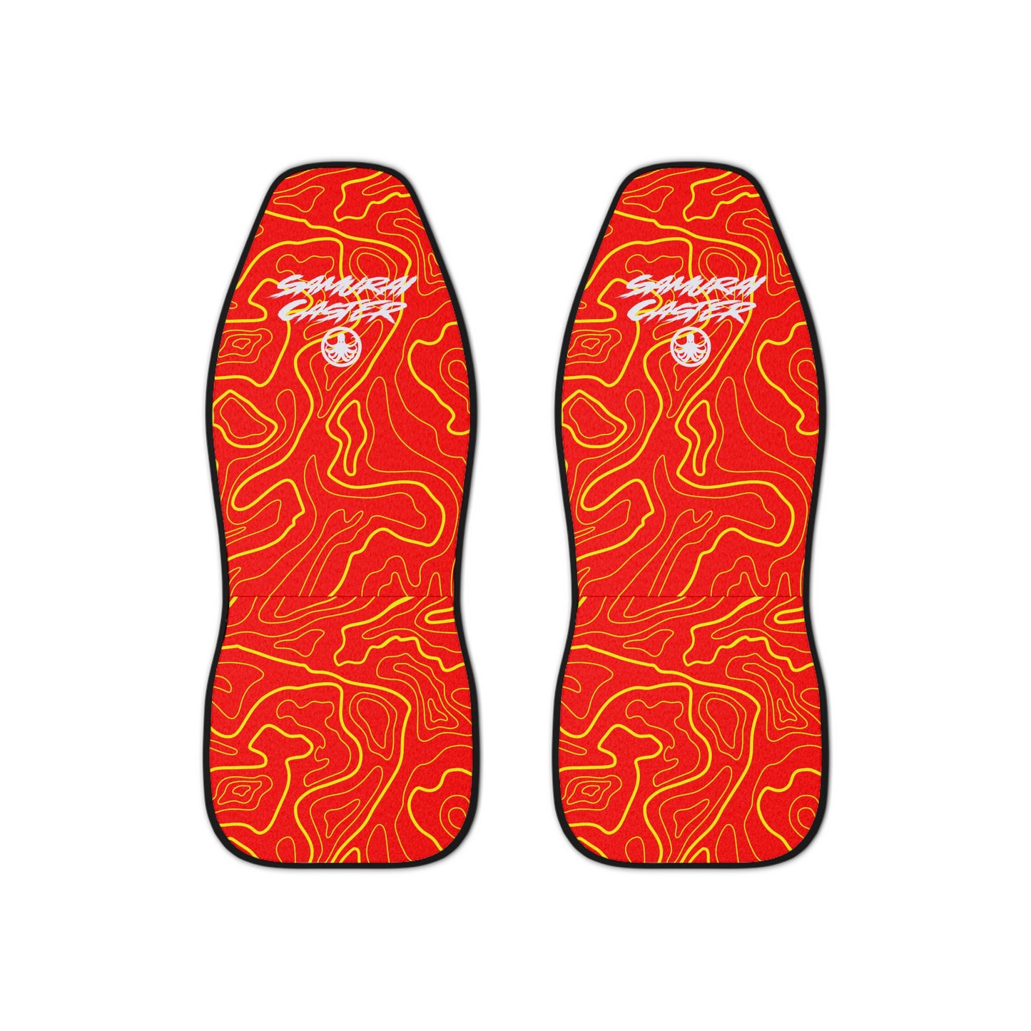 Seat Cover Orange Topography Design