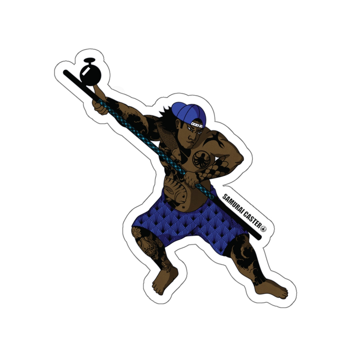 Samurai Caster Die-Cut Sticker