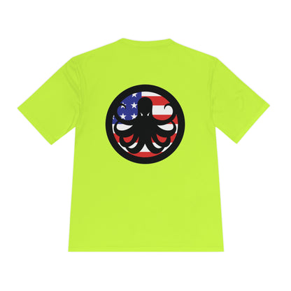 Moisture Wicking Tee Samurai USA Flag Logo Design