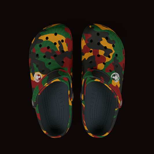 Foam Shoe Rasta Fish Scale Camo