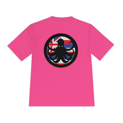 Moisture Wicking Tee Samurai Hawaiian Flag Logo Design