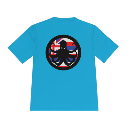 Moisture Wicking Tee Samurai Hawaiian Flag Logo Design