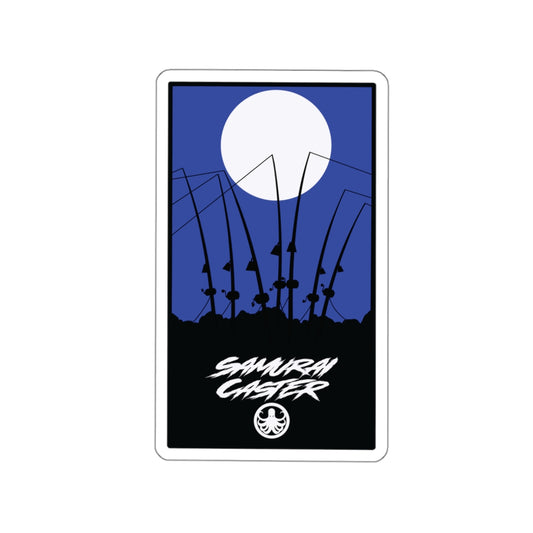 Samurai Caster Blue Hanafuda Logo Die-Cut Sticker