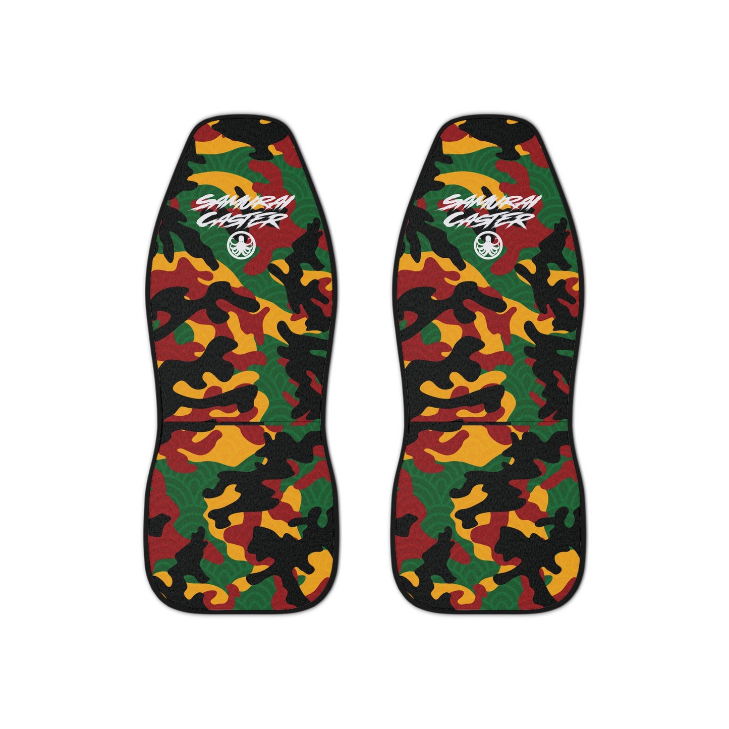 Seat Cover Rasta Woodland Fish Scale Camo