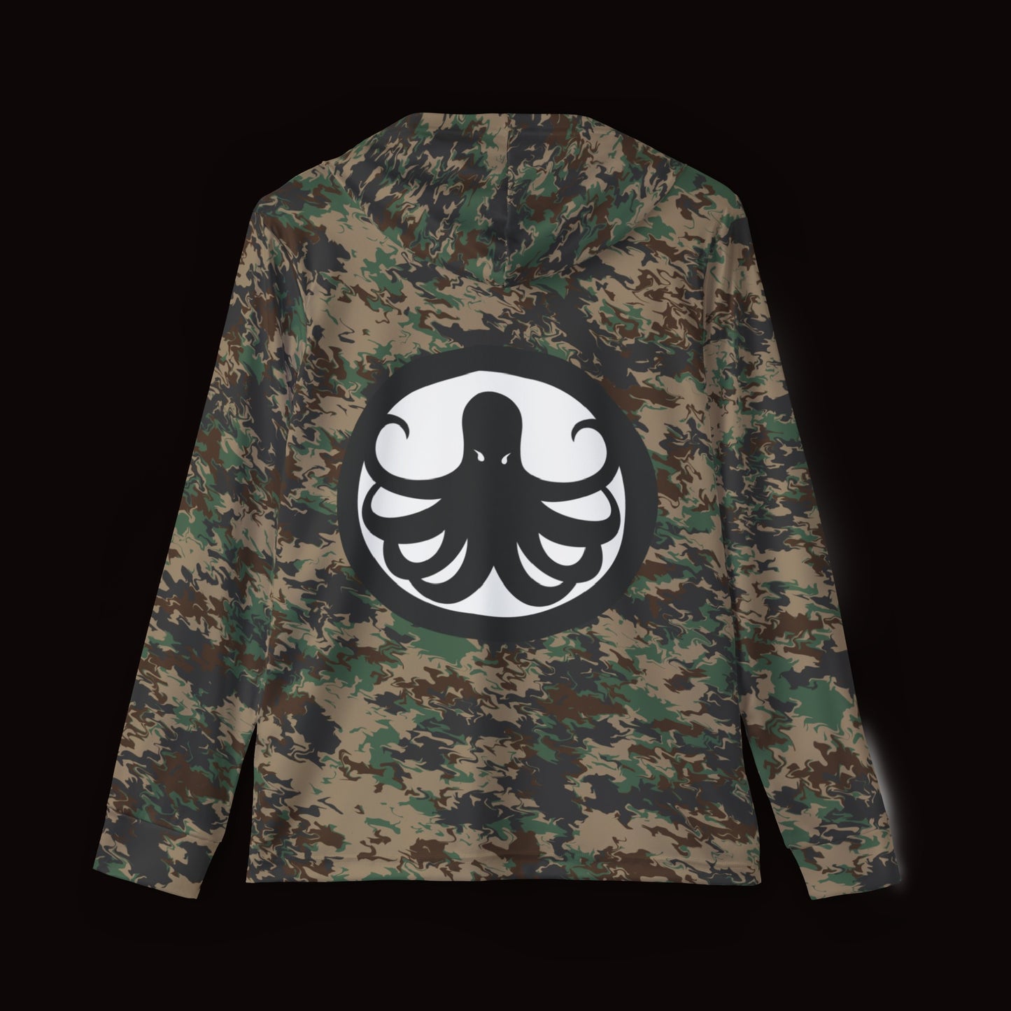 Moisture-Wicking Hoodie Green Camo Samurai Helmet