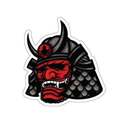 Samurai Caster Red Helmet Logo Die-Cut Sticker