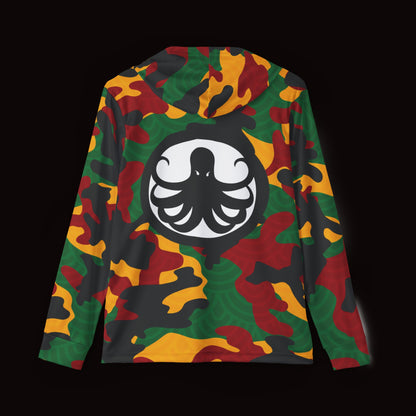 Moisture-Wicking Hoodie Rasta Fish Scale Camo Samurai Helmet