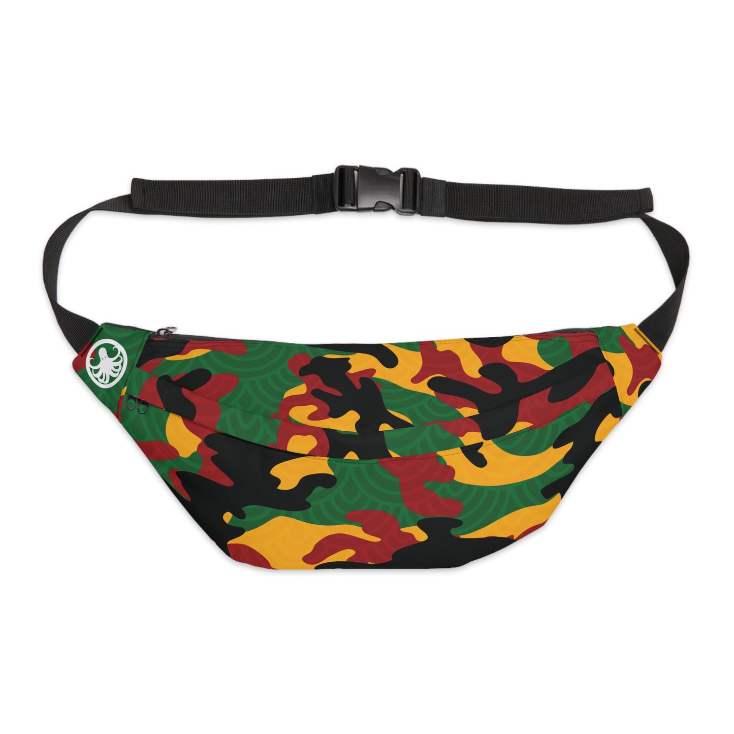 X-Large Fanny Pack Rasta Fish Scale Camo