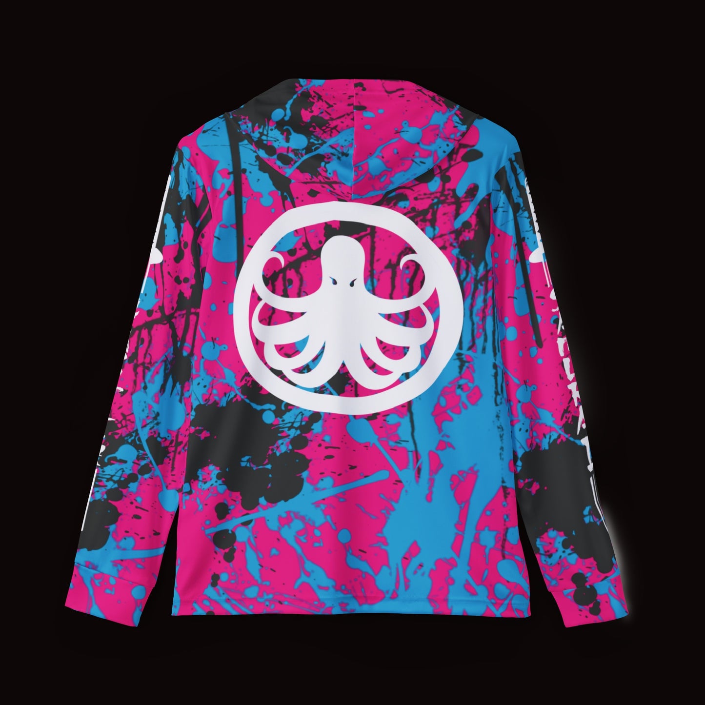 Moisture-Wicking Hoodie Splatter Paint Design