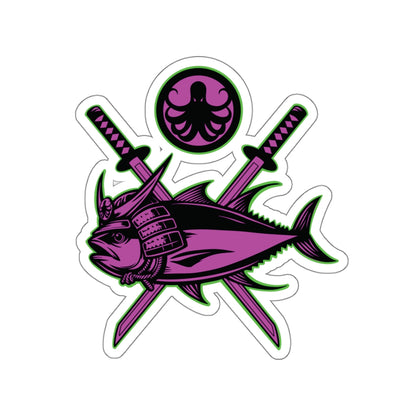 Samurai Caster Logo Purple Ahi Die-Cut Sticker