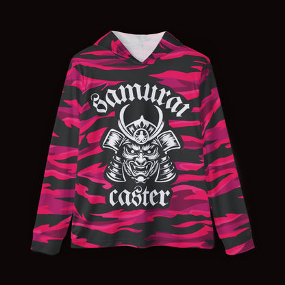 Moisture-Wicking Hoodie Pink Tiger Camo Samurai Helmet