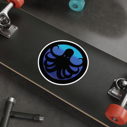 Samurai Caster Blue-Multi Color Logo Die-Cut Sticker