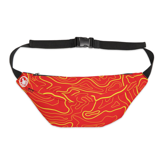 X-Large Fanny Pack Red Topographic Camo