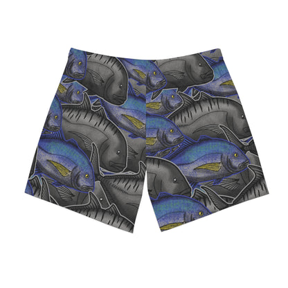 Elastic Swim Shorts Omilu & Ulua (Bluefin,Giant Trevally) Design