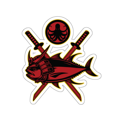 Samurai Caster Logo Red Ahi Die-Cut Sticker