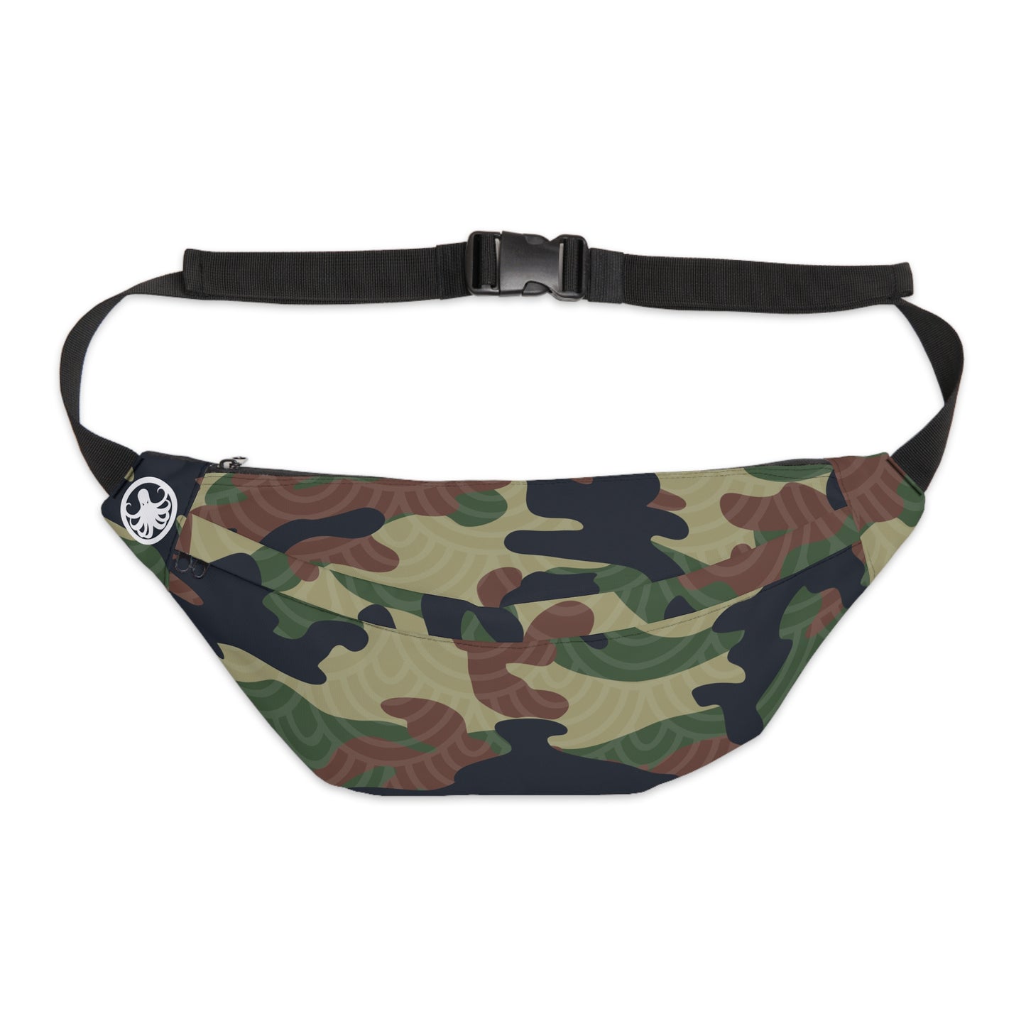 X-Large Fanny Pack Woodland Fish Scale Camo