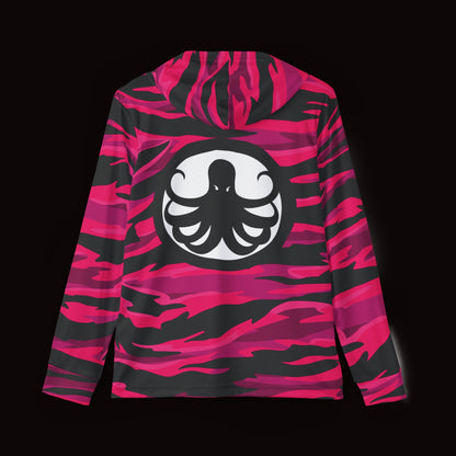 Moisture-Wicking Hoodie Pink Tiger Camo Samurai Helmet