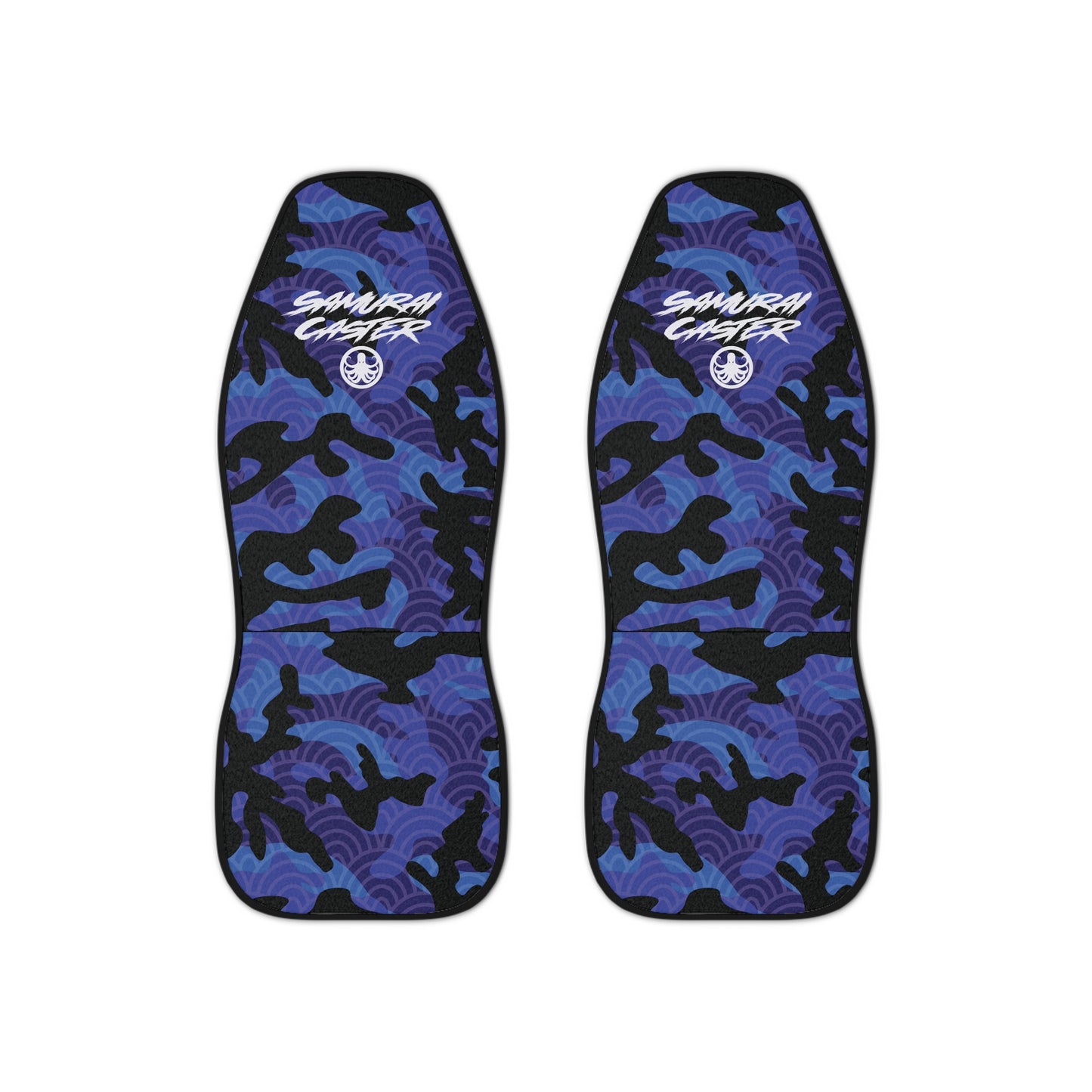 Seat Cover Blue Woodland Fish Scale Camo