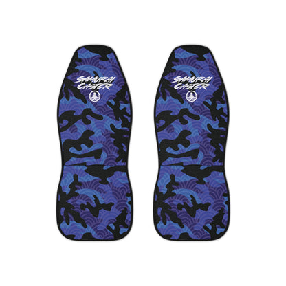 Seat Cover Blue Woodland Fish Scale Camo